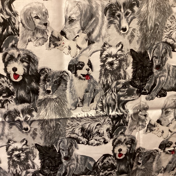 Vintage 5th Avenue Design Dog Fabric Multi Breed Dog Print - Picture 3 of 6